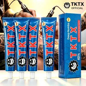 TKTX Blue 40% Max Strength Topical Anesthetic Numbing Cream - Painless for Tattoos, Piercings - Long-Lasting for Beauty & Personal Care Procedures