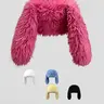 Unisex Furry Warm Winter Bunny Bonnet - Long Fursuit Ears, Cold-Resistant Quirky Gift, Cutecore Roleplay Accessory, Halloween Costume Prop, Photo & Comedy Use
