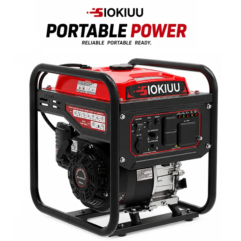 4000W Peak Portable Open Steel Frame Gas-Powered Generator (4000w(co+eco),208cc,25.5 kg) - 120V/60Hz, Recoil Start, 0.6L Tank, CO Protection, EPA Compliant, Quiet, Backup Power for Emergency,Camping, W/Screwdriver, USB Adapter, Spark Plug Socket