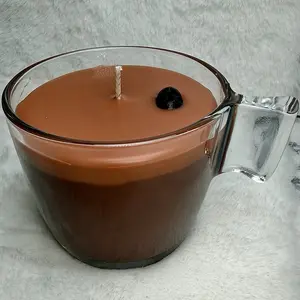 Cappuccino Scented Candle in Reusable Cappuccino Mug for Home Decor and Ornaments