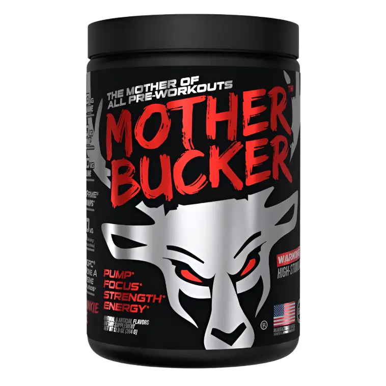 Bucked Up Mother Bucker Original Formula Pre-Workout Powder Supplement for Adults - Beta-Alanine, Nitrosigine, Caffeine for Enhanced Performance - US Edible Dietary Protein Powder, Instant & Peak Energy Protein Supplements