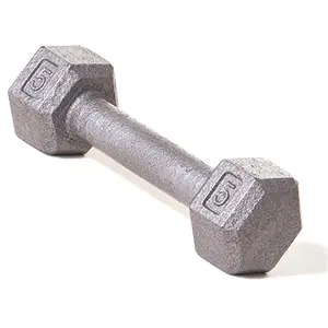 212 MAIN 5lb Hex Dumbbell with Straight Handle - Secure Grip Weight Training Equipment, Muscle Exercise Equipment for Strength Building