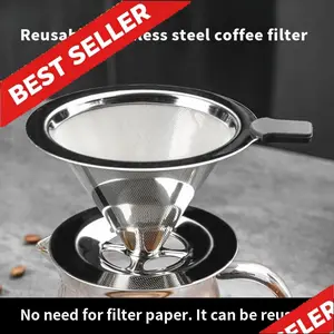 Reusable Stainless Steel Double Mesh Dripper for the Perfect Eco-Friendly Brew