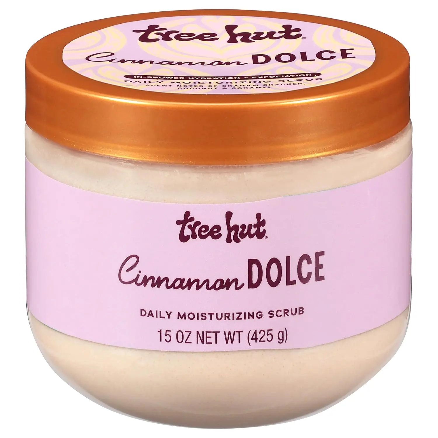Tree Hut Cinnamon Dolce Daily Moisturizing Body Scrub, 15 Oz | Gentle Whipped Sugar Scrub with Shea Butter, Exfoliates, Hydrates & Leaves Skin Soft and Radiant for Everyday Use