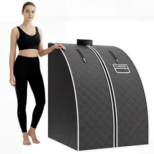 Portable Sauna Box for Home with1000W Steamer and Folding Chair, Infrared Sauna Tent with 5-Layer Waterproof, 600D Encrypted Fibre, Easy Setup Quick Heat-Up Foldable Sauna