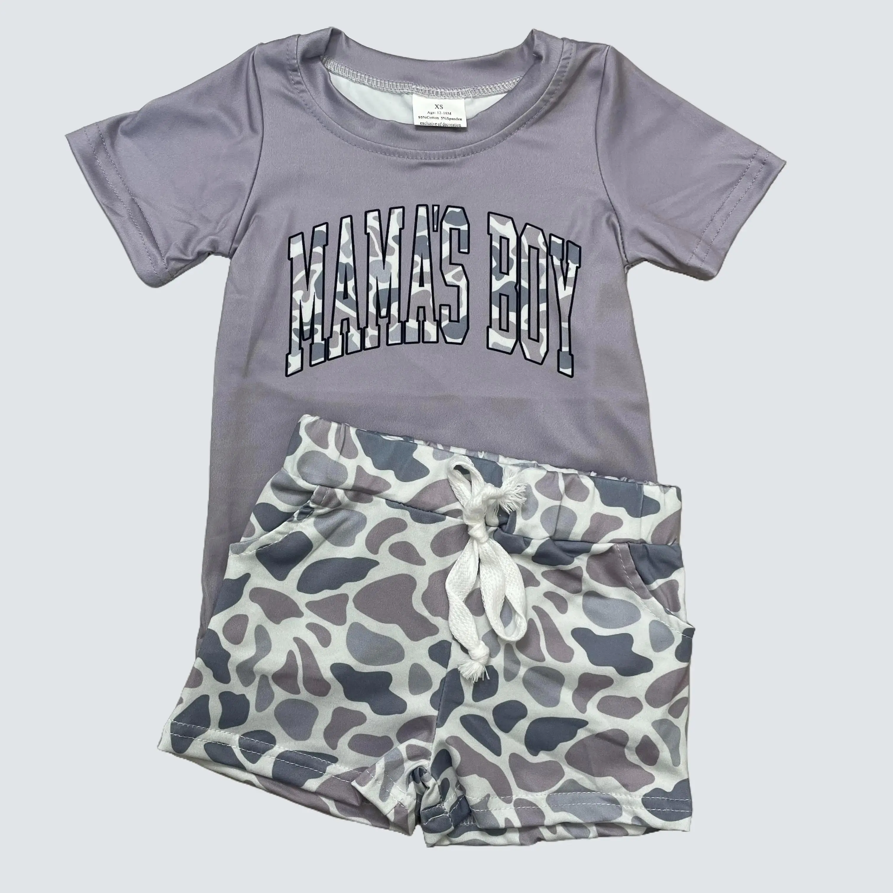 Boy Summer Shorts Set Mamas Boy Outfit Boy Summer CLothing Set