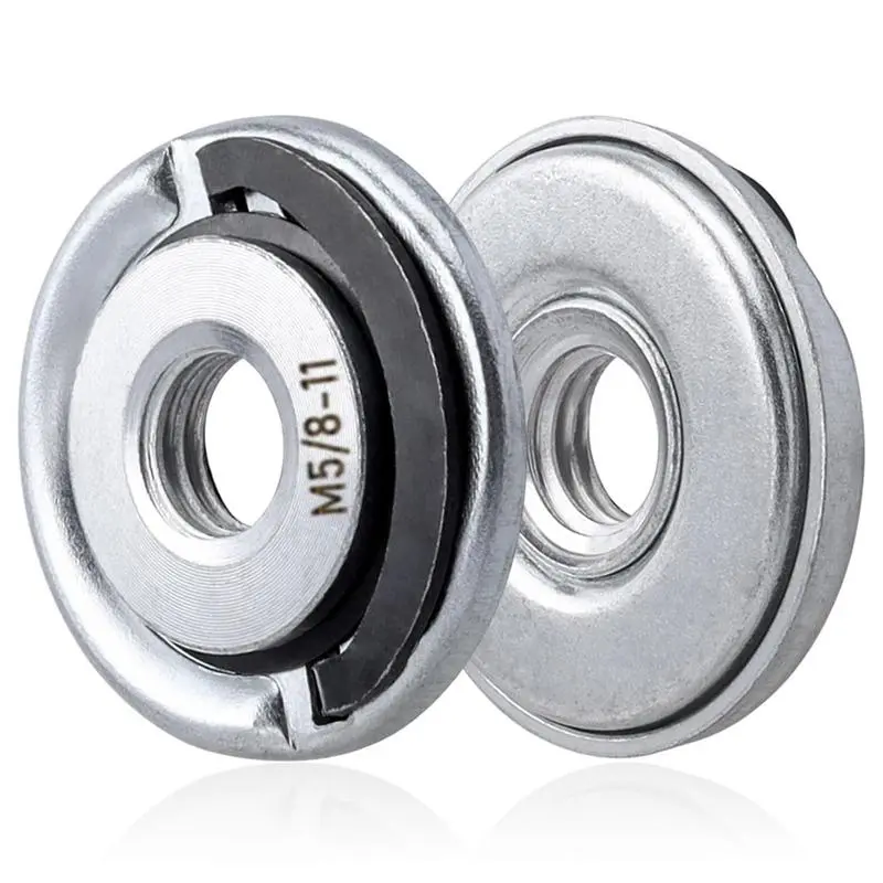 2Pcs Metallic Round Solid Quick-Change Angle Grinder Flange Nuts, 5/8-11 Thread Replacement Lock Nuts for Home Supplies Festive Decorations Setup