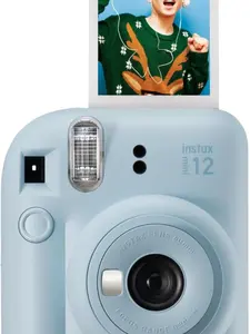 Fujifilm INSTAX MINI 12 Instant Film Camera, Pastel Blue, Cameras for Pictures