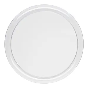 Clear Flat Round Disposable Plastic Appetizer/Salad Plates (8.5")