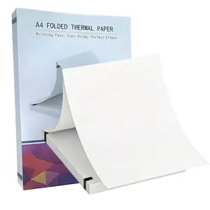 A4 Thermal Paper for Portable Printers, Continuous Folded Thermal Paper, High-Quality Documents, 8.27x11.69 Inches, 100 Sheets or 200 Sheets