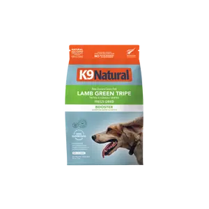 K9 Natural Grain-Free Freeze-Dried Dog Food Supplement Booster, Lamb Green Tripe 7oz