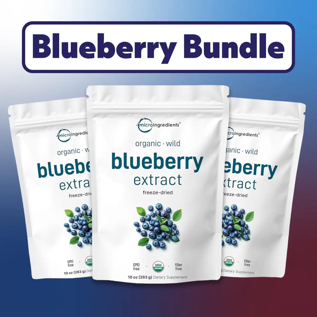 Micro Ingredients Blueberry Bundle 3 Pack: Organic Blueberry Extract Powder, 10 oz Healthcare Dietary Micro Ingredients Blueberry Bundle 3 Pack: Organic Blueberry Extract Powder, 10 oz Healthcare Dietary