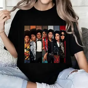100 Percent Cotton Fashion Statement T-Shirt Michael Jackson Evolution Design Summer Wear Gift For Music Lovers # Michael Jackson # Jaafar Jackson # biopic # music legend