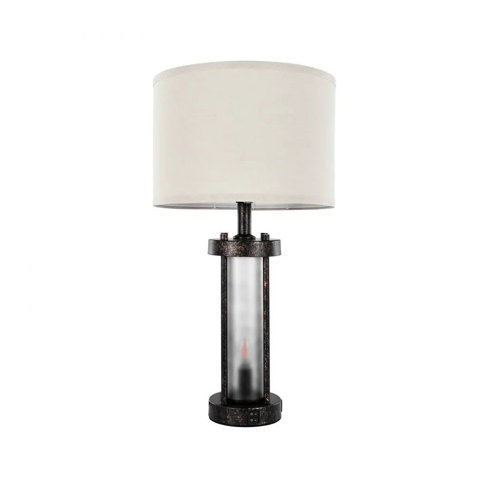 【Summerfinds】VEVOR Farmhouse Bedside Nightstand Lamps Set of 2 with USB Ports Table Lamps for Home Decor from ChinaBedroom Night LightDecorative Atmosphere Lamp