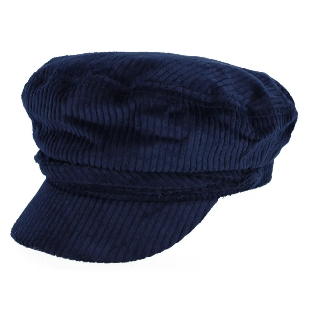 CTM Women's Chunky Corduroy Cabbie Hat, Cadet Caps