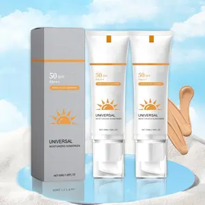 Universal Tinted Moisturizer Sun Care Cream, 2 Boxes Moisture Refreshing Sun Block Cream, Non-sticky Sun Light Protection Cream, Sun Care Product for Face, All Skin Types, Skincare