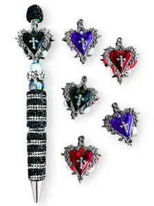Vintage Gothic Creative Jewelry Handmade Gift, DIY Beaded Phone Chain Keychain Pendant, Indoor Decor Car Hanging Ornament, Gothic Cross Keychain, Diy Keychains