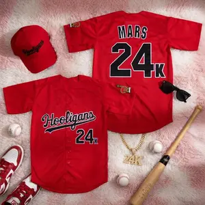 Hooligans Mars Baseball Jersey, Baseball Jersey Mars 24K, Tour Outfit 2026, Unique Gift Idea For Fan, All Over Print