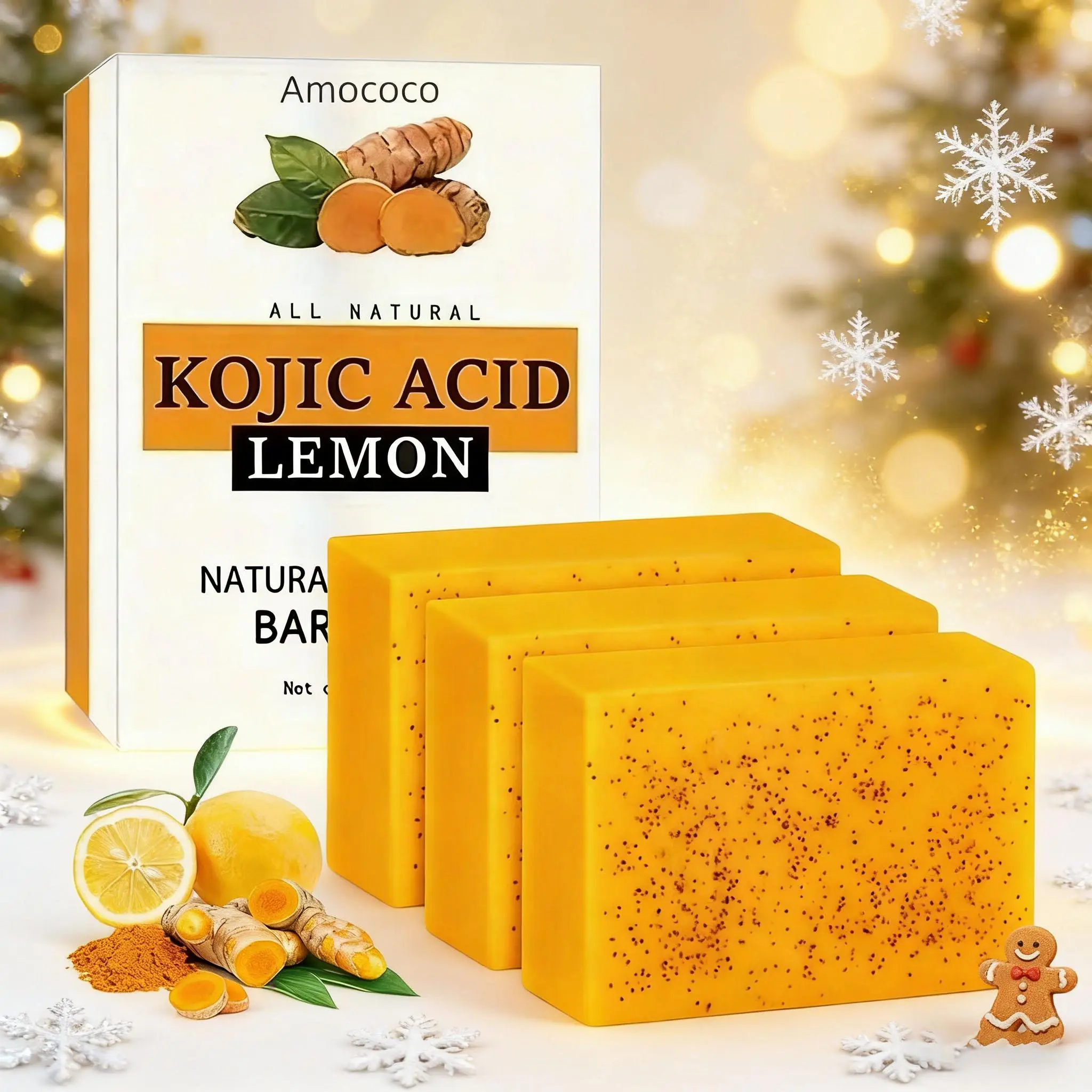 Turmeric soap for hyperpigmentation - with glutathione, collagen and vitamin C - natural soap bar with turmeric