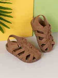New Children Summer Soft Sole Boken Sandals, Outdoor Fashion Anti-Slip Toe-Enclosed Sandals, Fashionable Sandals, Striped Pattern, Low Top, Medium Width, Non Slip Sandals