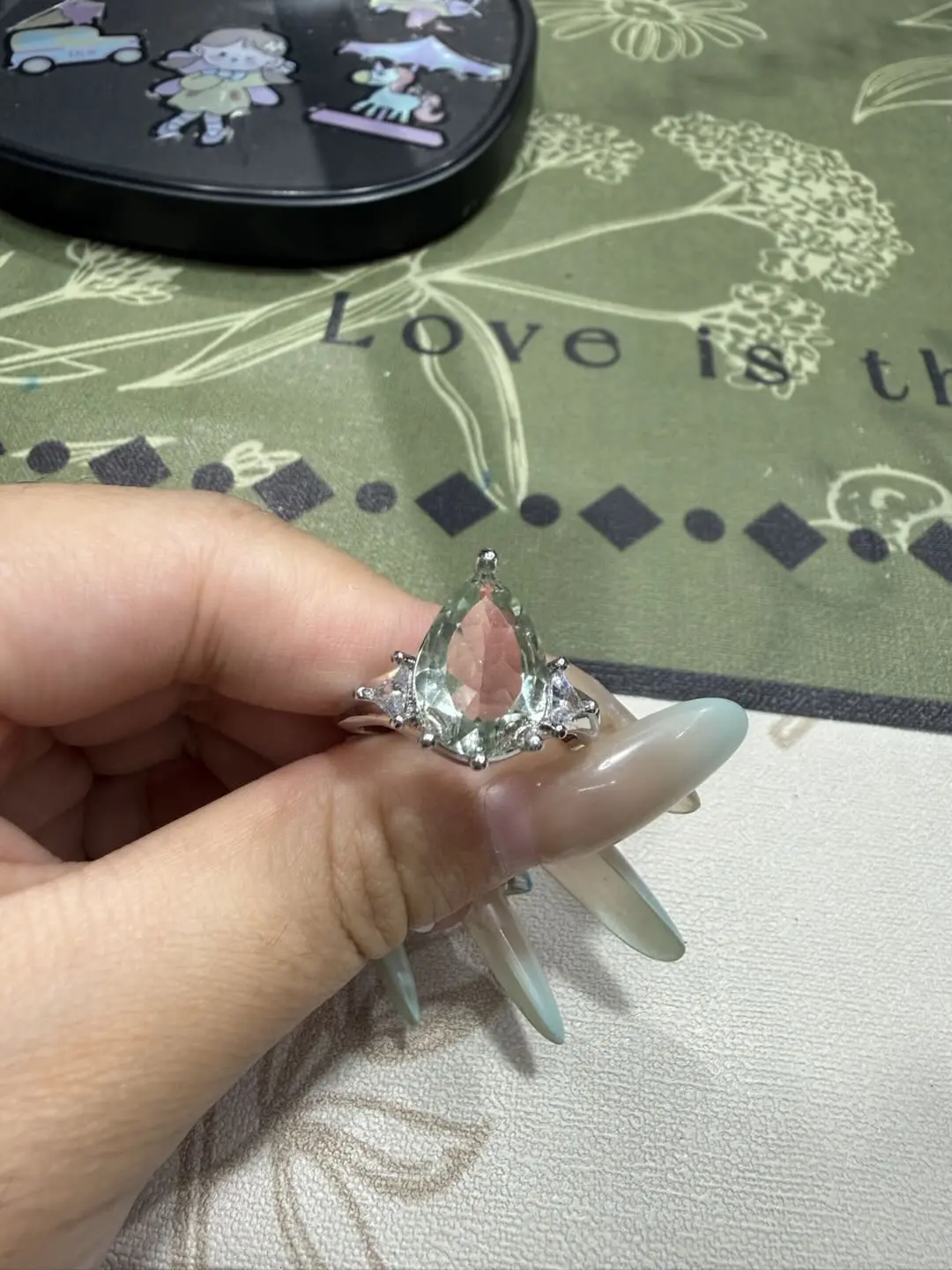 Selina(10484)gc.Natural Green Quartz ring