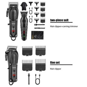 2/1-piece haircut set, professional electric Cordless hair clipper, USB rechargeable wireless hair clipper, accessories, hairdressers and household suits, ideal gifts for men.