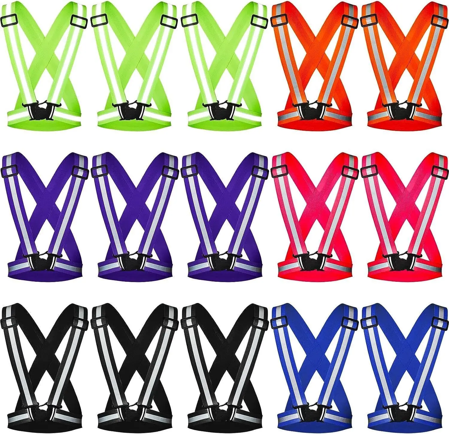Adjustable Safety Vest High Visibility Reflective Running Belt