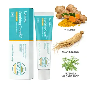 Laniska Turmeric Ginseng Soothing Cream, Botanical Extracts, Non-Greasy Calming Daily Moisturizer for All Skin Types