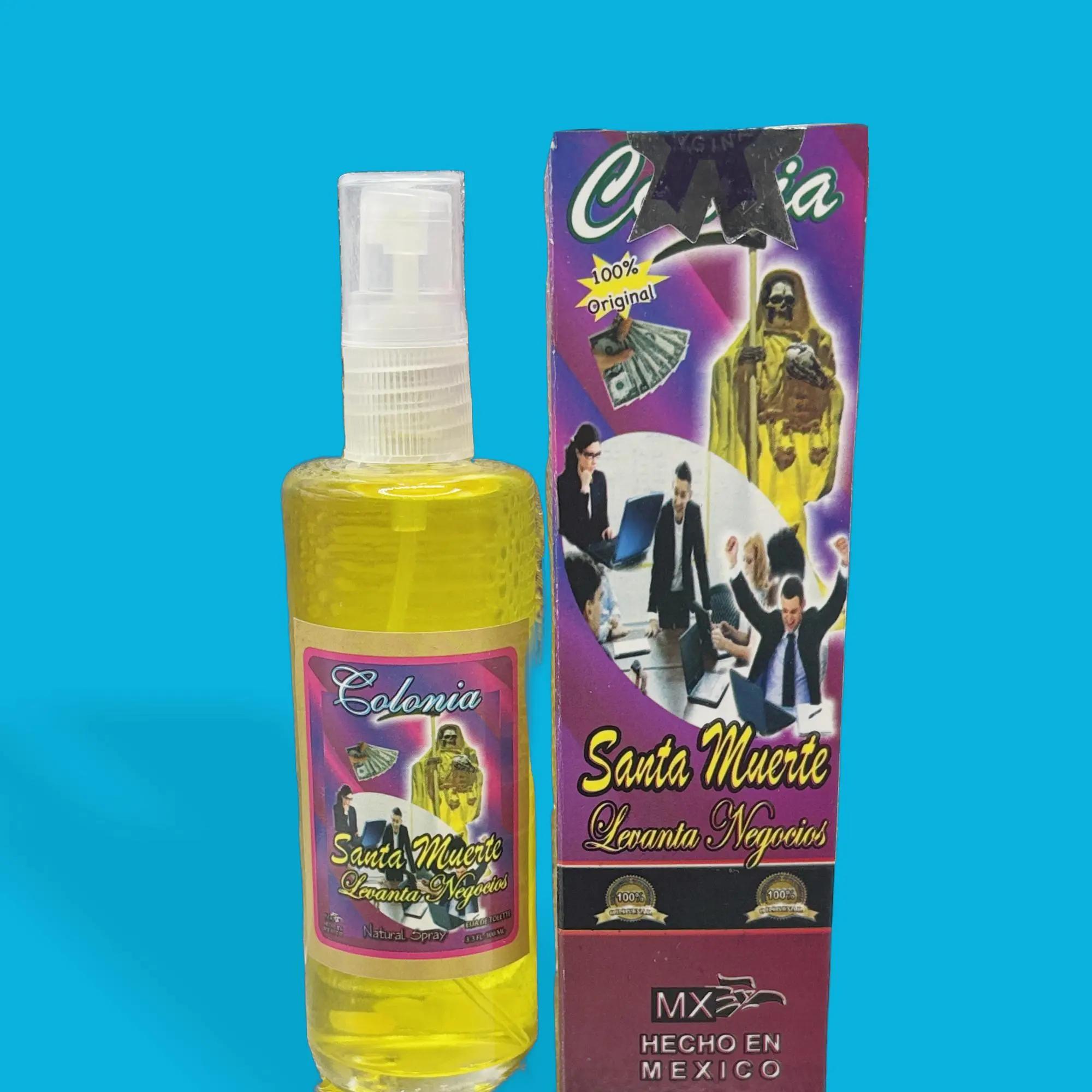Santa Muerte spray cologne Lift Business Levanta Negocio, Fragrance Spray, Business Boost, Contains Crystals, Spray Unisex Fragrance