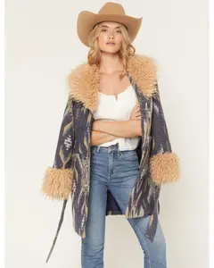 Maxey Fur Trim Long Jacket