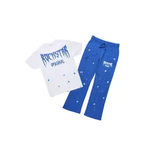 Twinkle White/Royal Blue T-Shirt/Relaxed Track Set