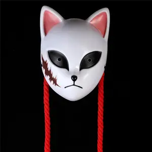 Japanese Anime Demon Slayer Mask Cosplay Sabito Makomo Thicken Plastic Masks Halloween Party Costume Props Deluxe