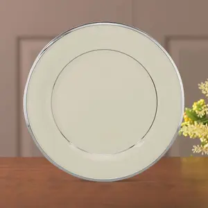 212 MAIN Lenox Solitaire Dishwasher-Safe Dinner Plate with Platinum Band