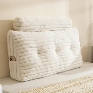 Triangular Headboard Wedge Pillow with a Cylindrical Pillow and Memory  Filling, Daybed Pillows for Sitting up, Reading or Working with Removable Cover, 39.4"x19.7"