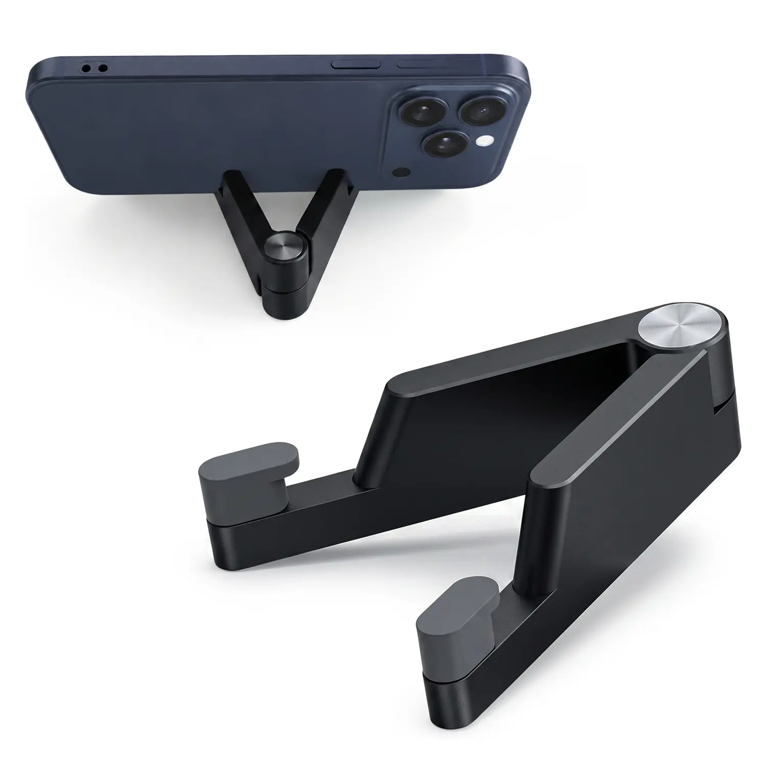 Portable Cell Phone Stand for Desk,Foldable Pocket Travel Mobile Phone Holder, Upgrade Universal V Smartphone Kickstand Mount Compatible with iPhone IPads Tablet Kindle Android