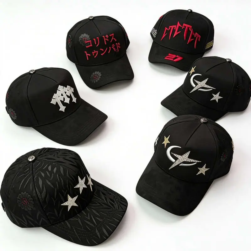 Barbas Hats x CT Premium Black Streetwear Cap Collection – Premium Urban Baseball Cap Featuring a Textured Brim, Metal Accent, and Adjustable Unisex Fit, Ideal for Men, Women, and Teens Seeking a Trendy Graphic-Style Snapback Hat