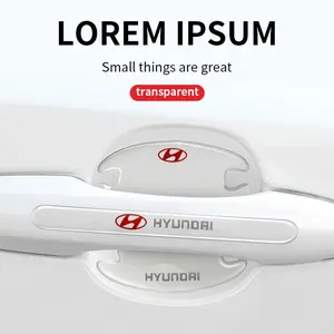 Car door handle bowl scratch protection stickers, universal transparent car stickers, car door handle anti-collision protection strips Suitable for Hyundai i10 i30 i20 i40 IX35 Sonata Santa Fe Accent Tucson Elantra Creta Kona Genesis Equus Coupe Azera ion