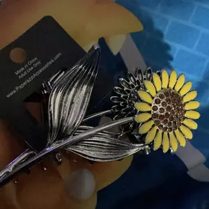 Sunflower hair clip