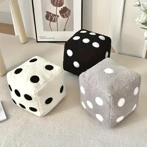 2026 New Dice-Shaped Soft Cube Pillow, 1Pc Funny Plush Cushion Doll, Luggage & Bag Charm Accessory for Home Bedroom Decor