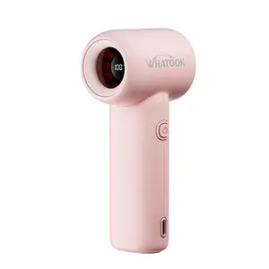 WHATOOK Mini Pocket Fan Portable Handheld 3000mAh Rechargeable Turbo Personal Fan 18500 RPM High-Speed Travel Essential for Women Beach Vacations Camping Gifts