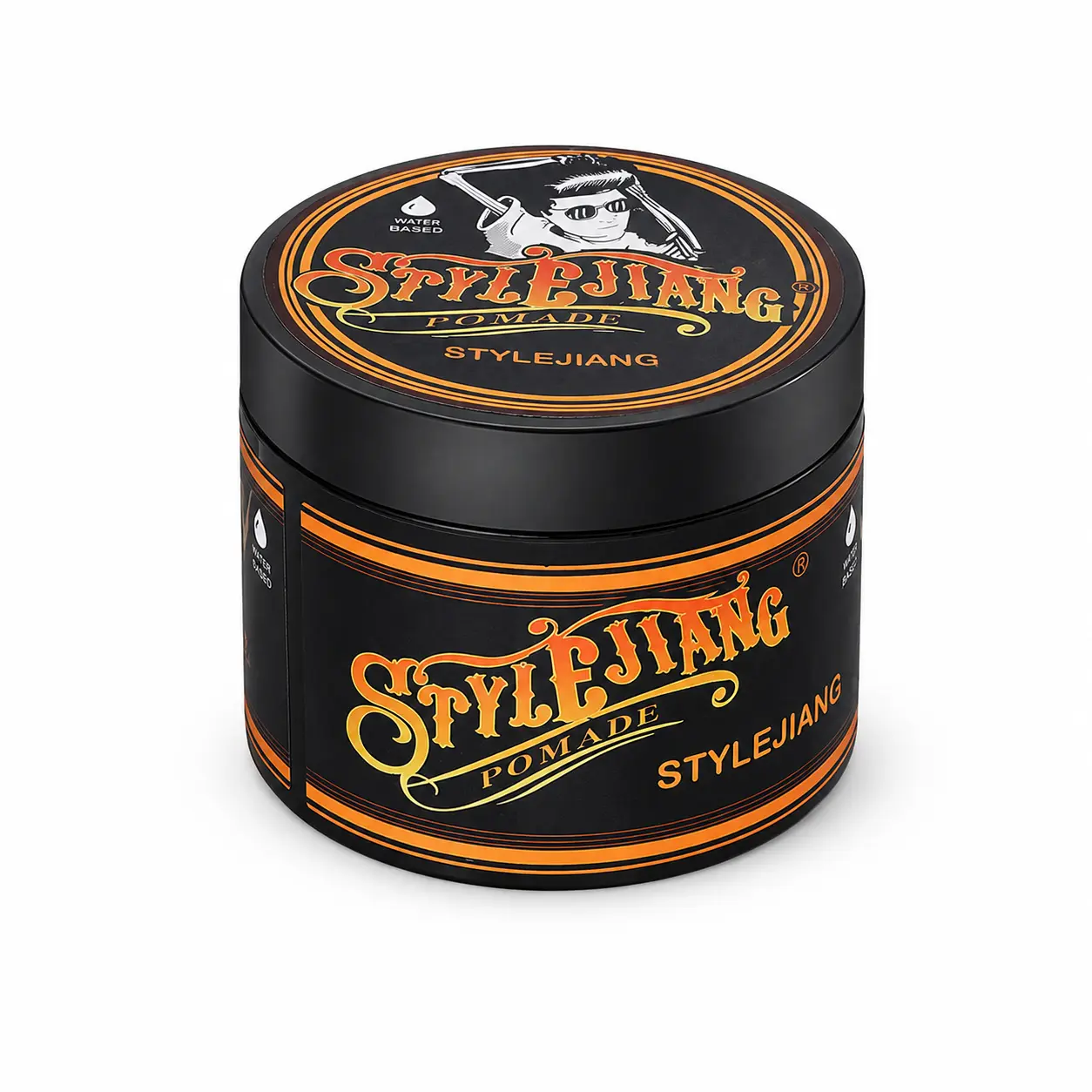 STYLEJIANG Strong Hold Pomade for Men 4 oz, Water Based, Long Lasting Hold, Medium Shine, Flake Free, Easy Washout, Fresh Scent