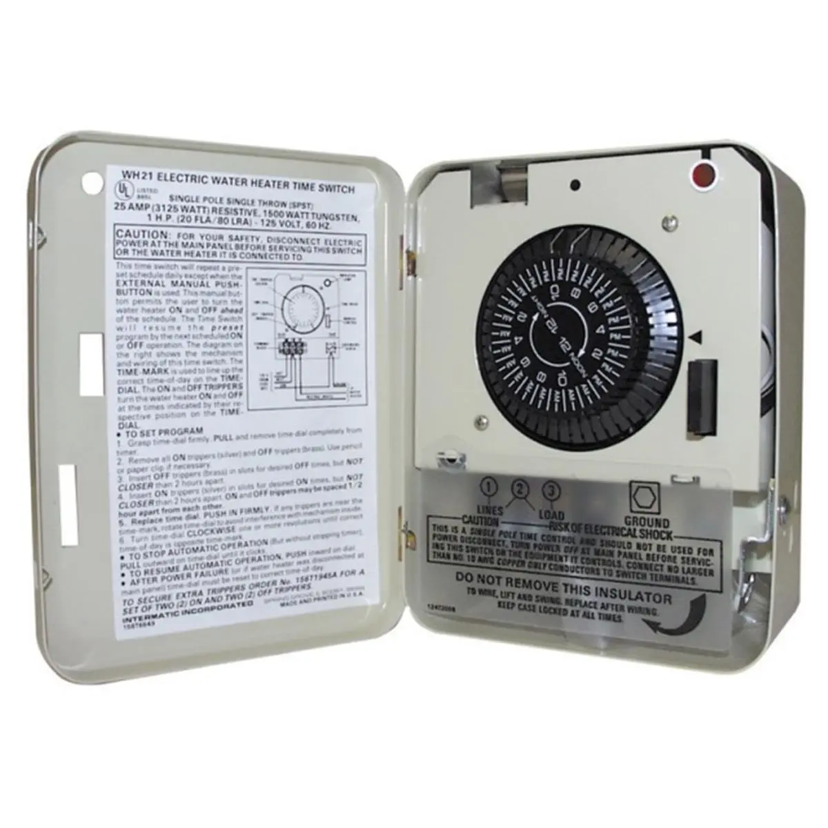 Intermatic WH21 250V Electric Water Heater Timer