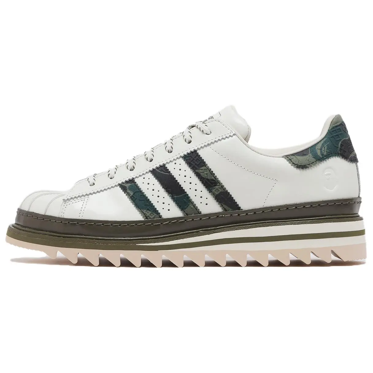 Adidas Superstar Clot X Bape Originals Off White Olive Cargo' Comfort Sneakers Men's KJ1473