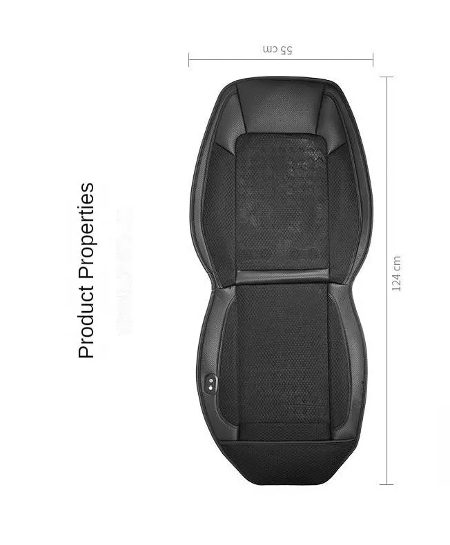 High-End Nappa Leather Car-Friendly Seat Cushion, Summer Cool Ice-Feel Electric Ventilated Massage Pad, Breathable Perforated Cover, Universal Fit for Front Truck Seats, Car-Friendly Seat Cushions
