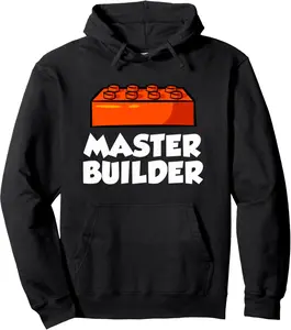 Brick Builder Funny Blocks Building Master Builder Pullover Hoodie 2