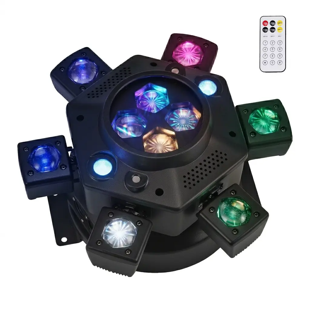 150W Moving Head RGBW LED Strobe - DMX512, Remote Control, Adjustable Light Intensity, Programmable for DJ Party, Wedding Stage Dynamic Effects, Programmable Led Light