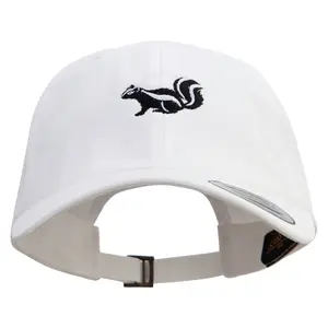Skunk Embroidered Dad Style Unstructured Low Profile 6 panel Cotton Cap