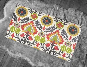 SALE IKEA Bankkamrat, Hemmahos, Stuva Bench Pad Cover Floral Damask IKEA Santa Maria Jewel