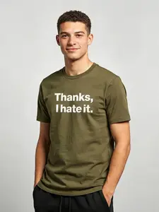 Geeksoutfit Unisex Geek Graphic Shirt – Cotton Crewneck Short Sleeve Shirt, “Thanks I Hate Geek” Funny Streetwear T-Shirt for Nerds & Gift