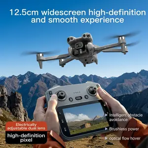Drone MAX Upgraded 8K Dual-Camera Drone -Intelligent Obstacle Avoidance, BrushlessMotors, Dual Batteries, 5.6" HD DisplayController, Foldable & Night-Ready for Adultsand Beginners